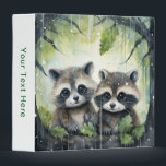 Two Baby Raccoons in the Rain Binder<br><div class="desc">Two Baby Raccoons in the Rain</div>