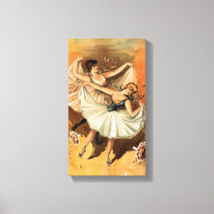 "Two Ballerinas" imprimé toile enveloppé