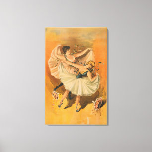 Two Ballerinas Theatrical Poster Canvas Print