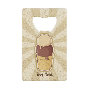 Two Balls Ice Cream Cup Credit Card Bottle Opener