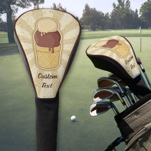 Two Balls Ice Cream Cup Golf Head Cover