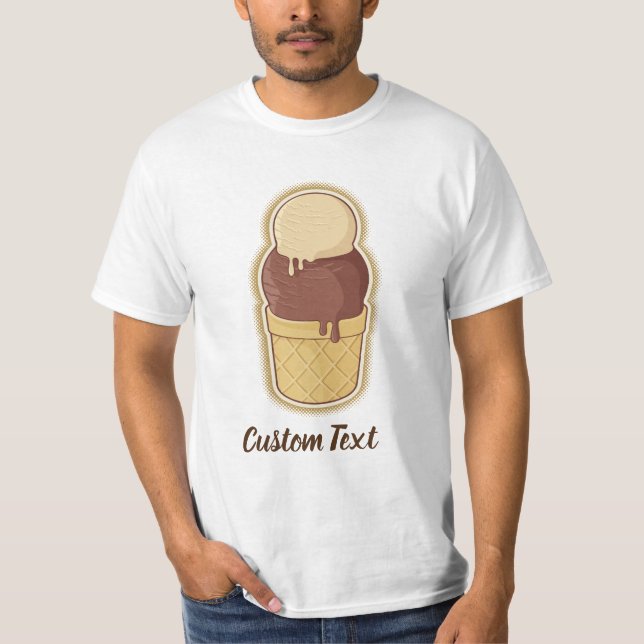 Two Balls Ice Cream Cup T-Shirt (Front)