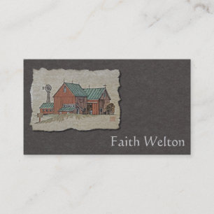 Two Barns & Hay Wagon Business Card