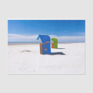 Two beach chairs at the North Sea Tissue Paper
