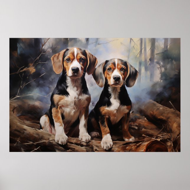 Two Beagle Poster (Front)