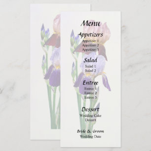 Two Bearded Irises One Maroon One Purple Menu