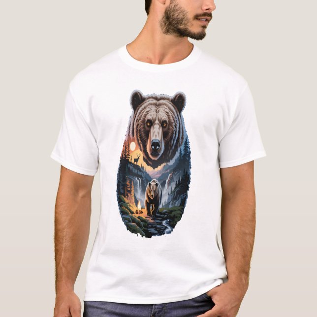 Two bears in the forest T-Shirt (Front)