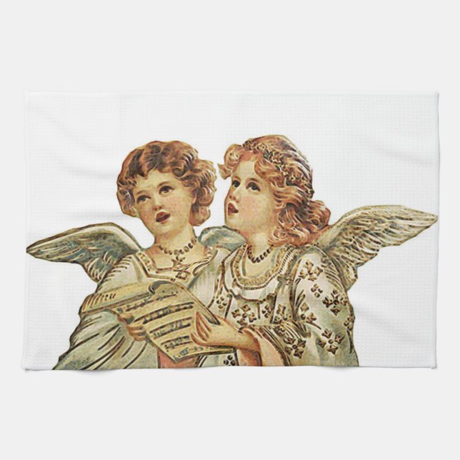Two Beauthful Angels Kitchen Towel (Horizontal)