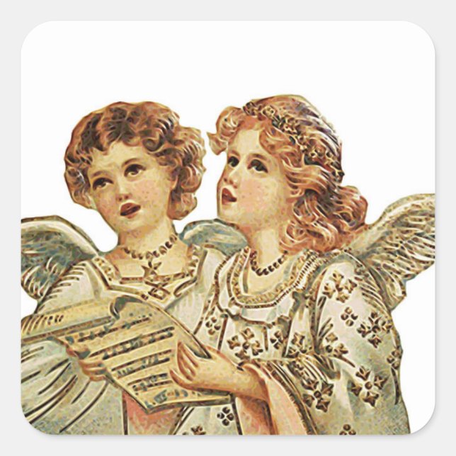 Two Beauthful Angels Square Sticker (Front)
