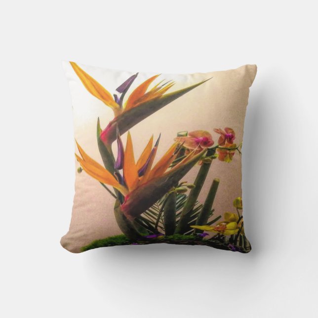 Two Beautiful Birds of Paradise Pillows (Front)