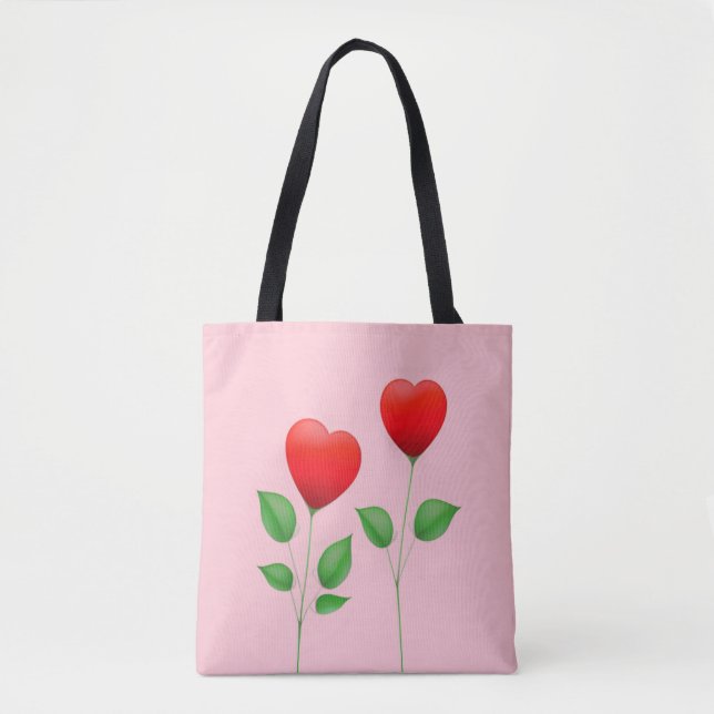 Two Beautiful Enchanting Hearts Tote Bag (Front)