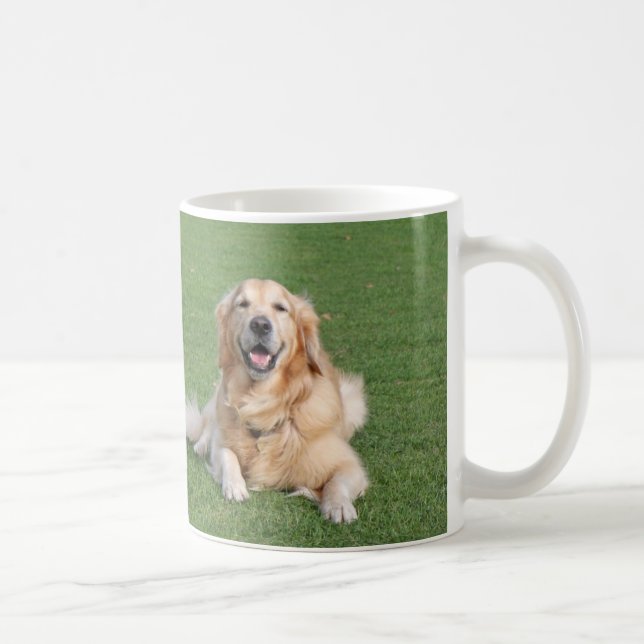 Two beautiful golden retrievers coffee mug (Right)