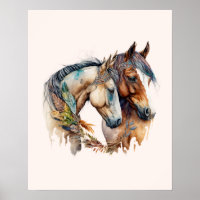 Two Beautiful Horses Western Boho