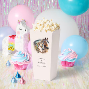 Two Beautiful Horses Western Boho Wedding Favor Box
