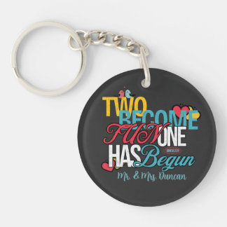 Two Become One Fun has Begun - Genesis 2:24 Keychain
