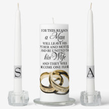 Two Become One WEDDING UNITY CANDLE SET