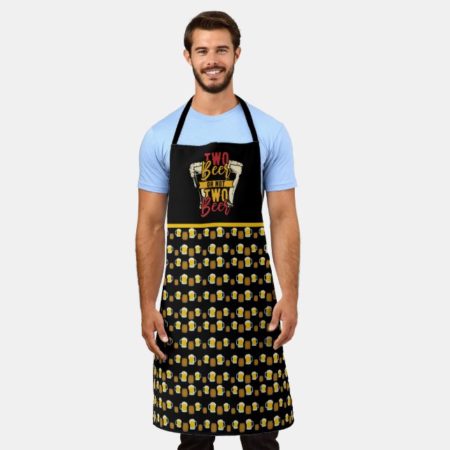 Two Beer Or Not To Beer Funny Bartender Apron (Worn)