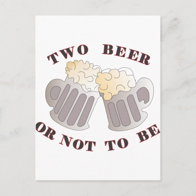 two beer postcard (Front)