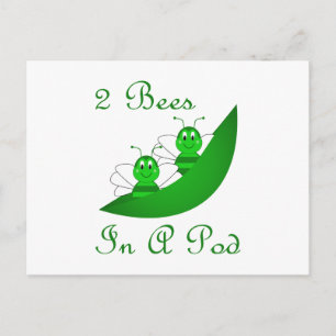 Two Bees In A Pod Postcard