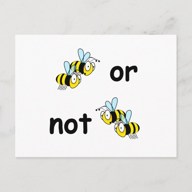 Two Bees or Not Two Bees Postcard (Front)