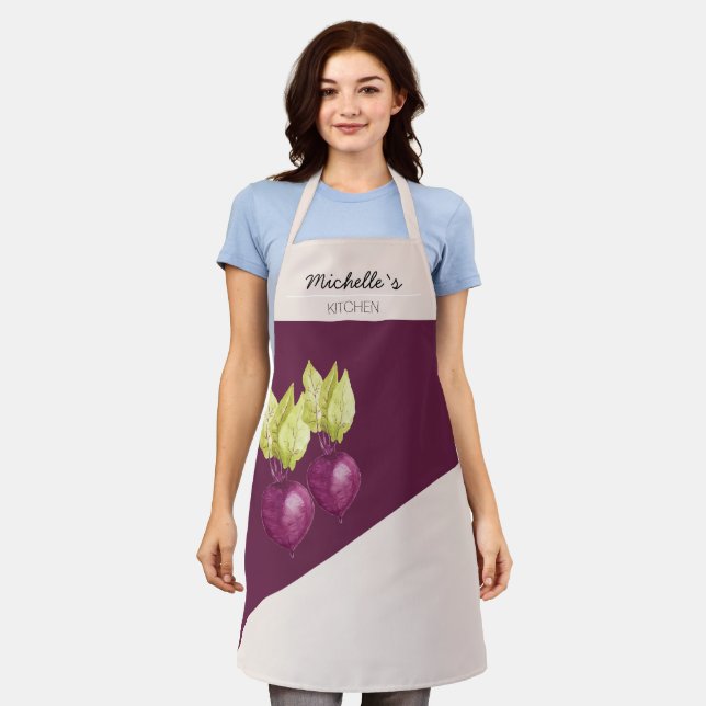 Two Beets in Love Kitchen Chef Apron (Worn)