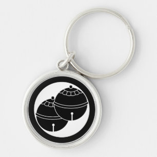 Two bells in a circle keychain
