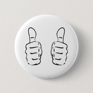 Two Big Thumbs Up 2 Inch Round Button
