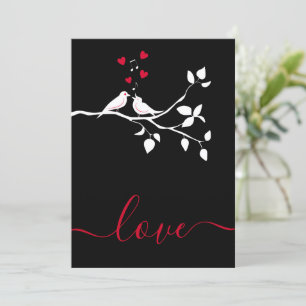 two bird in love holiday card