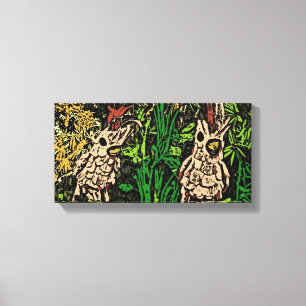 Two birds artistic canvas print