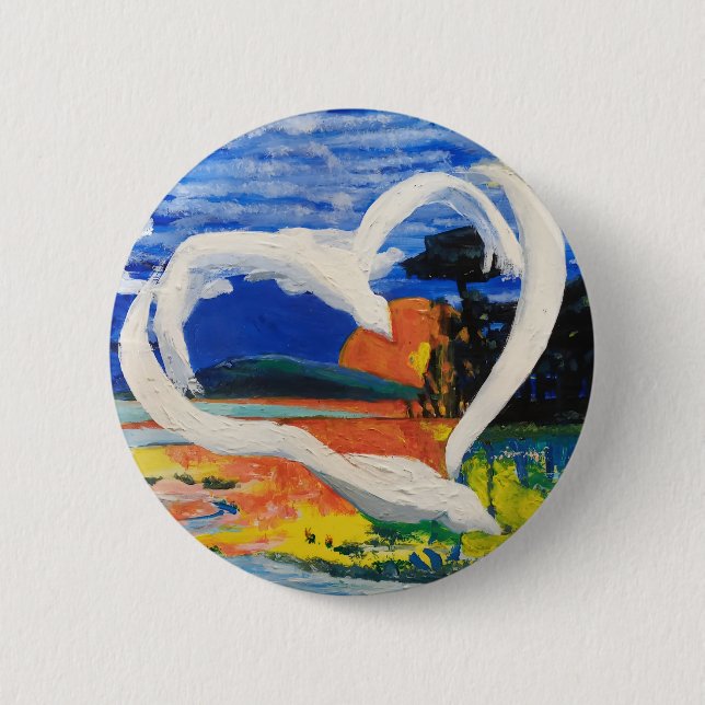 Two Birds Concept 2 Inch Round Button (Front)