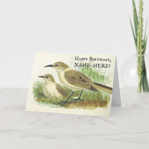 Two Birds on the Ground Birthday Greeting Card