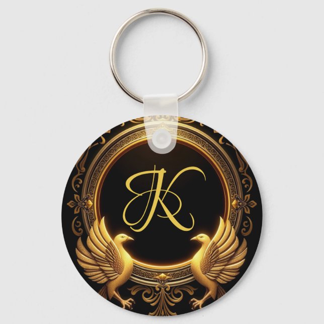 Two Birds Personalized Keychain (Front)