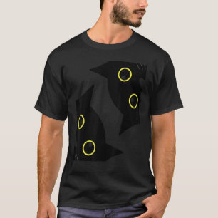 Two Black Cats Having Fun Playing Peek A Boo Illus T-Shirt