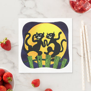 Two Black Cats Napkin