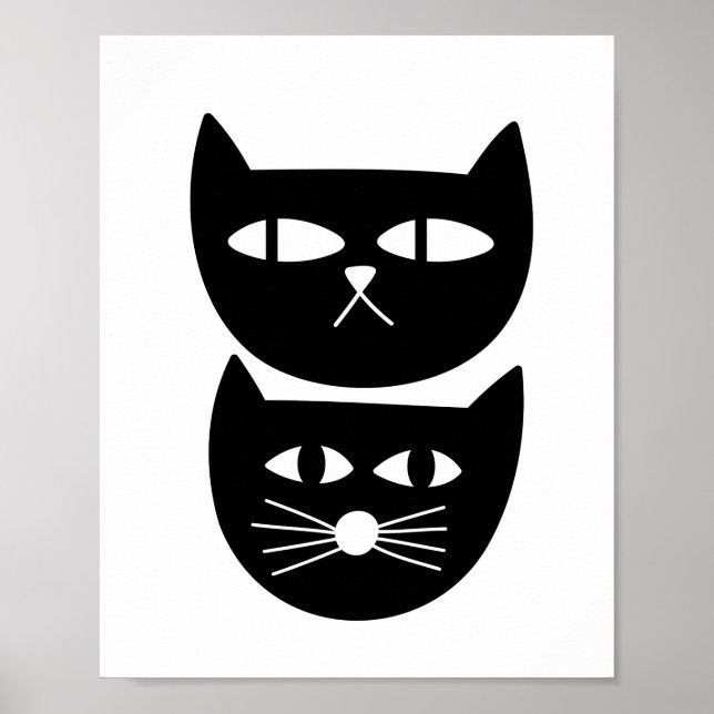 Two black cats poster (Front)
