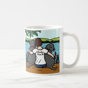 Two Black Labradors and Mom Coffee Mug