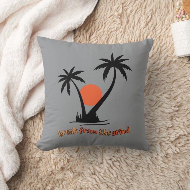 Two Black Palms Pillow (Blanket)