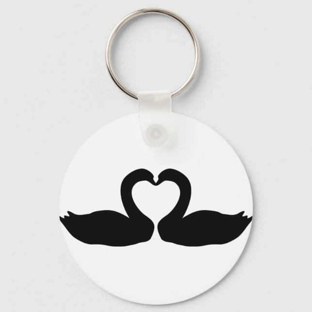 two black swans icon keychain (Front)