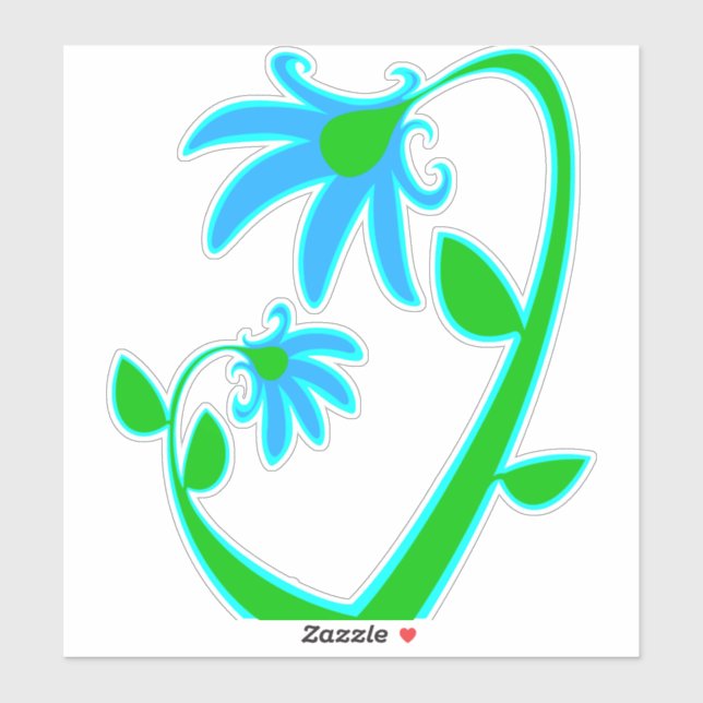 Two Blue Flowers (Sheet)