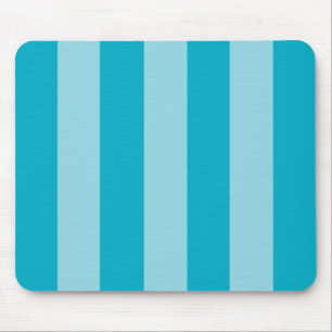 Two Blue Hues Striped  Mouse Pad