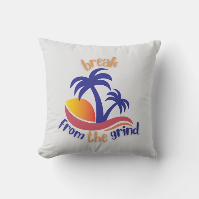 Two Blue Palms Pillow (Front)