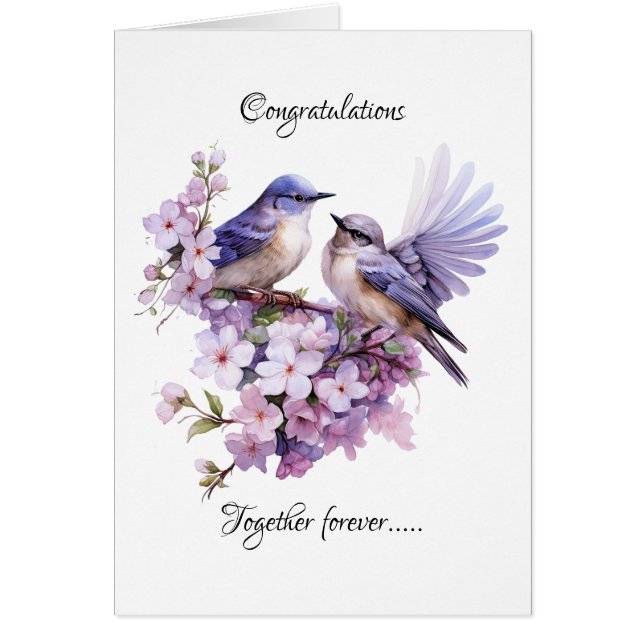 Two Bluebirds Love Wedding  (Front)