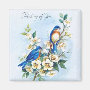 Two Bluebirds Magnet