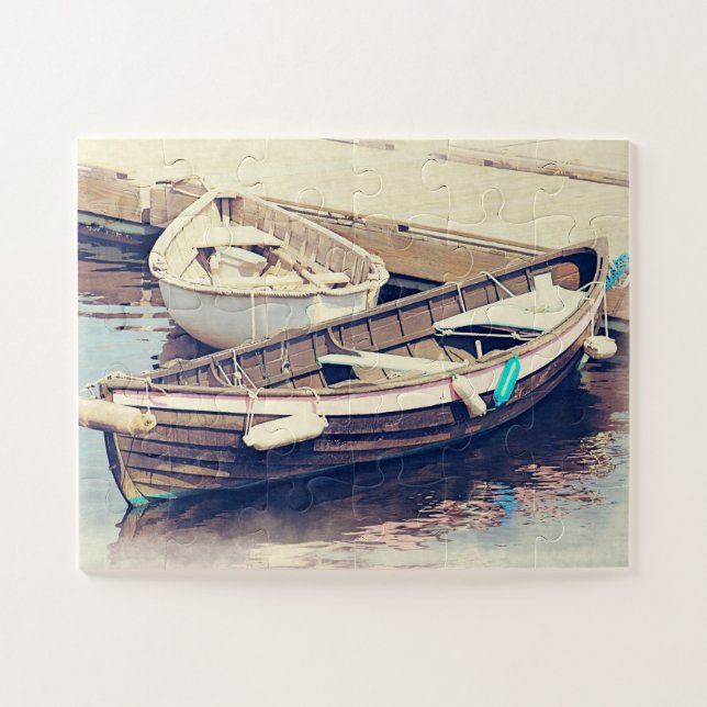 Two Boats Nautical Oversized Jigsaw Puzzle (Horizontal)
