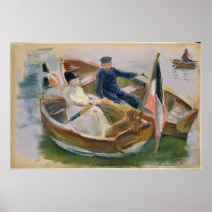 Two Boats with Flags, Wannsee, 1910 Poster
