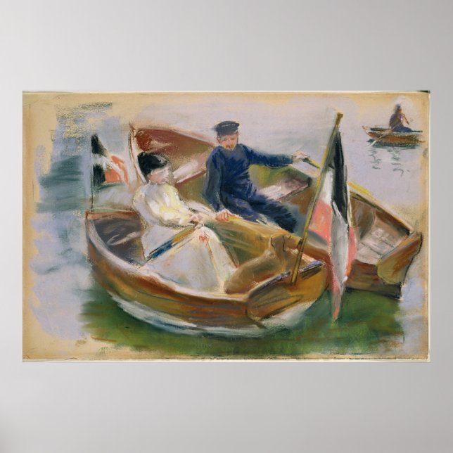 Two Boats with Flags, Wannsee, 1910 Poster (Front)
