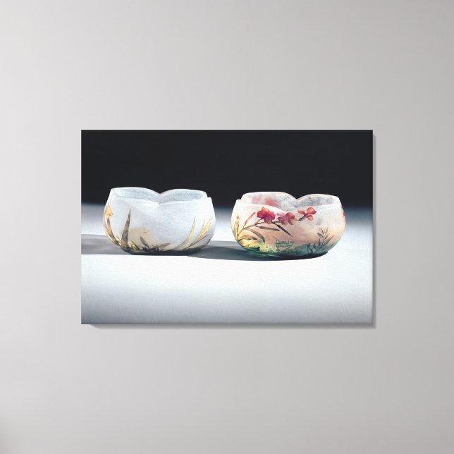Two bowls by Daum, Nancy, France Canvas Print (Front)