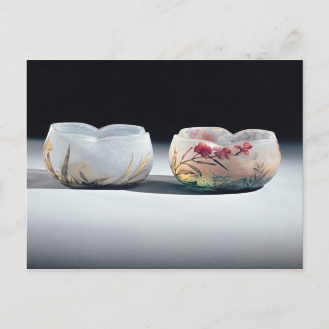 Two bowls by Daum, Nancy, France Postcard (Front)