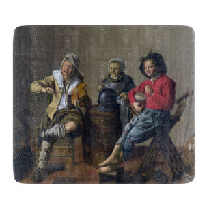Two Boys and a Girl Making Music (Musicians) Cutting Board