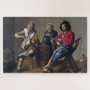Two Boys and a Girl Making Music (Musicians) Jigsaw Puzzle